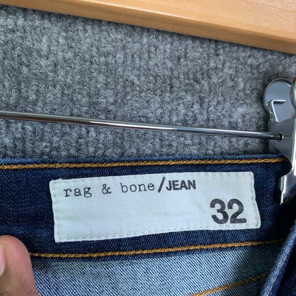 Rag & Bone Womens Blue Denim 10inch ankle Skinny Leg‎ Jeans Size 32 - Picture 11 of 12